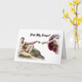 Carte Tirez mon doigt - humour de pet de création de (Fleur jaune)