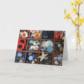 Carte Tiroir de bouton (Fleur jaune)