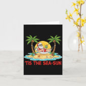 Carte Tis The Sea-sun Santa Beach Vibes Christmas In Jul (Fleur jaune)