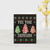 Carte Tis The Season Christmas Tree Cakes Debbie Holiday (Fleur jaune)