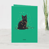 Carte Tis the Season To Sparkle Black Cat Entangled  (Dos)