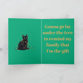 Carte Tis the Season To Sparkle Black Cat Entangled  (Intérieur)
