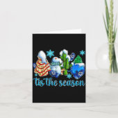 Carte Tis The Season Winter And Snowman Christmas Family (Devant)