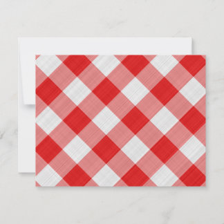 Carte tissu de table rouge