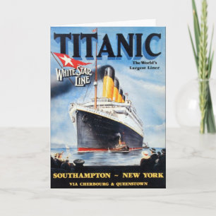 Carte Titanic White Star Line - Le plus grand paquebot d