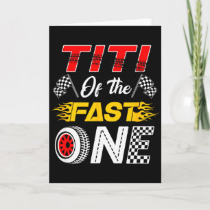 Carte Titi du rapide 1er anniversaire Voiture Famille