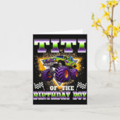 Carte Titi Of The Birthday Boy Monster Truck Birthday Fa (Fleur jaune)