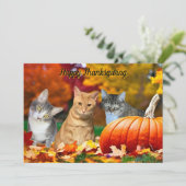 Carte Tito, Taz, and Annie's 2025 Thanksgiving Flat Card (Debout devant)