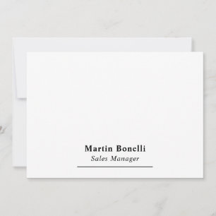 Carte Titre de nom en noir et blanc uni professionnel mo