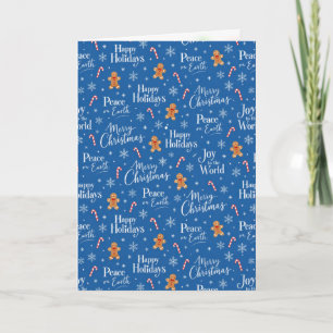 Carte Titres de Noël amusants avec des bonshommes en pai