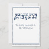 Carte Titulaire de la carte-cadeau pour l'enseignant pri (Dos)