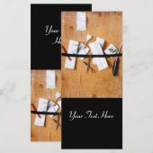 Carte TITULAIRE DE LETTRE EN BOIS MONOGRAM noir brun bla (Devant / Derrière)