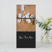 Carte TITULAIRE DE LETTRE EN BOIS MONOGRAM noir brun bla (Debout devant)