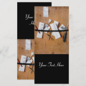 Carte TITULAIRE DE LETTRE EN BOIS MONOGRAM noir brun bla (Devant / Derrière)