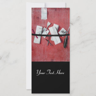 Carte TITULAIRE DE LETTRE EN BOIS MONOGRAM noir rouge bl