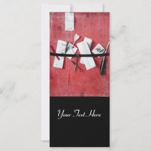 Carte TITULAIRE DE LETTRE EN BOIS MONOGRAM noir rouge bl