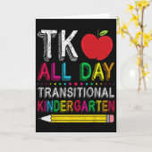 Carte Tk All Day Transition Kindergarten Teacher Student (Fleur jaune)