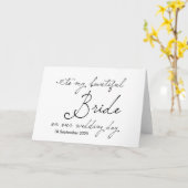Carte To My Beautiful Bride On Wedding Day From Groom (Fleur jaune)