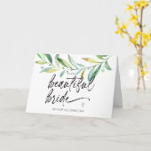 Carte To My Beautiful Bride Wedding Gift from Groom Card (Fleur jaune)