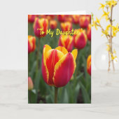 Carte To My Daughter Flower Card (Fleur jaune)