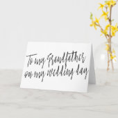 Carte "To my grandfather my wedding day" (Fleur jaune)