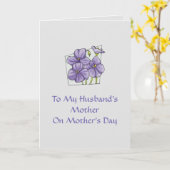 Carte To My Husband's Mother PUR (Fleur jaune)