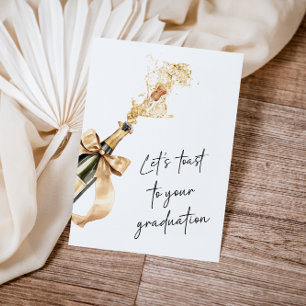 Carte Toast au champagne aquarelle pour votre remise de