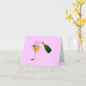 Carte Toast Champagne (Fleur jaune)