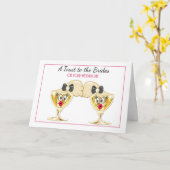 Carte Toast Champagne Brides, Mariages lesbiennes (Fleur jaune)