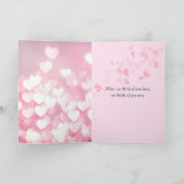 Carte Toast de Champagne 80e Anniversaire sur les coeurs (Intérieur)