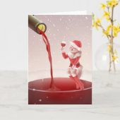 Carte Toast de Noël Meowy (Fleur jaune)
