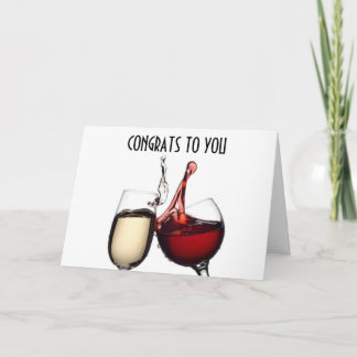 CARTE TOAST DE VIN POUR VOUS ÊTRE "SUR LA COLLINE"