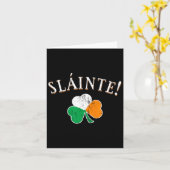 Carte Toast Slainte Irlande Drapeau Trèfle Saint-Patrick (Fleur jaune)
