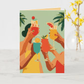 Carte Toast Tropical à la future mariée (Fleur jaune)