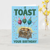 Carte Toast Your Birthday - Fun Celebration (Fleur jaune)
