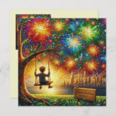 Carte ~ TOBY ~ Joyeux anniversaire ~ Fireworks ~ (Devant / Derrière)