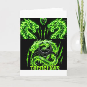 Carte TOCOCLAWS Dragons Jumeaux Néon Vert Foudre