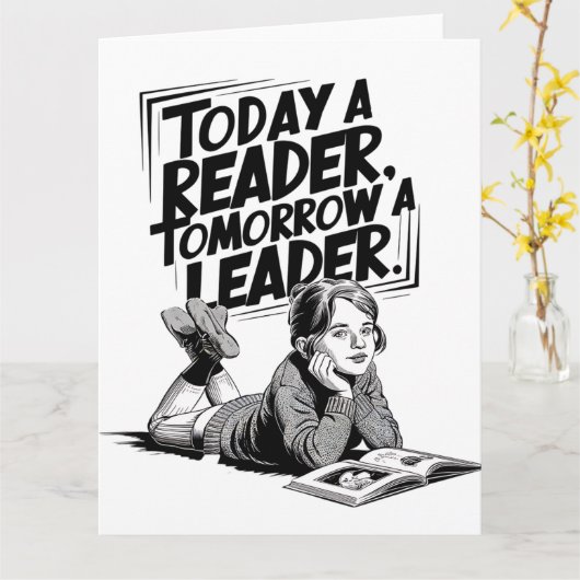 Carte Today a Reader (Fleur jaune)