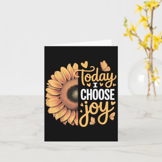 Carte Today I Choose Joy (Fleur jaune)
