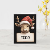 Carte Todd le renne  (Fleur jaune)