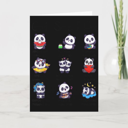 Carte Toddler Boys Girl God Says Am Cute Panda Kid Chris (Devant)