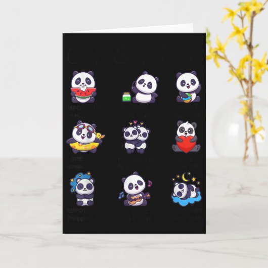 Carte Toddler Boys Girl God Says Am Cute Panda Kid Chris (Fleur jaune)