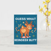 Carte Toddler Christmas Ugly Sweater Guess What Reindeer (Fleur jaune)