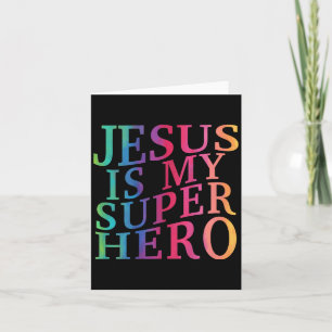 Carte Toddler Jésus est mon super-héros Christian Fils d