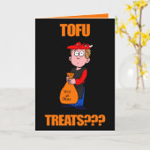 Carte Tofu drôle Halloween (Fleur jaune)