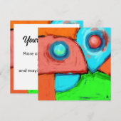 Carte Together, a digital abstract original painting (Devant / Derrière)