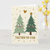Carte Together Fir Ever Cute Christmas Card (Fleur jaune)