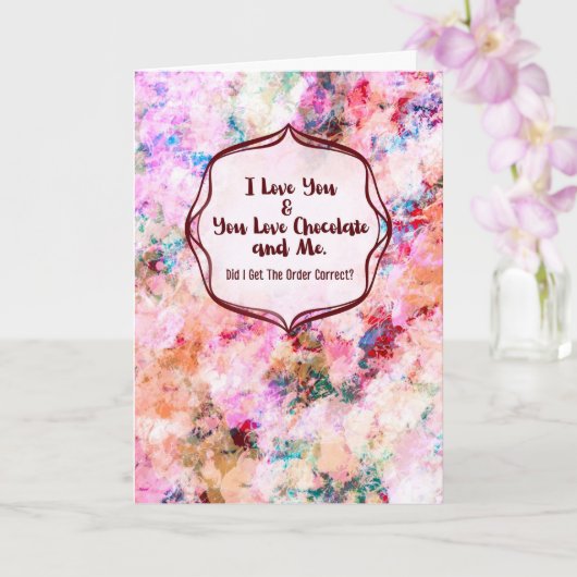 Carte Toi, Moi & Chocolat – Drôle d'anniversaire (Orchidée)