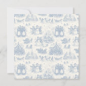 Carte Toile Chinoiserie Hiver Bleu (Dos)