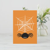 Carte Toile d'araignée Halloween (Debout devant)